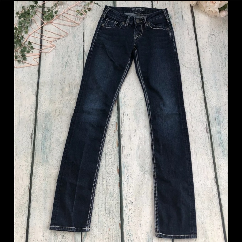 Silver jeans Berkley W24/L34 dark blue tall skinny